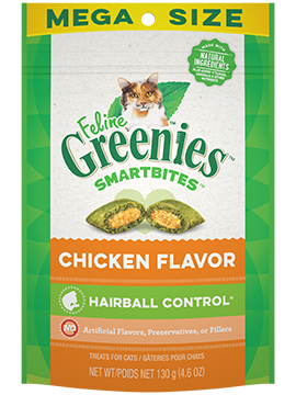 Feline Greenies Smartbites Hairball Control Chicken Cat Treats