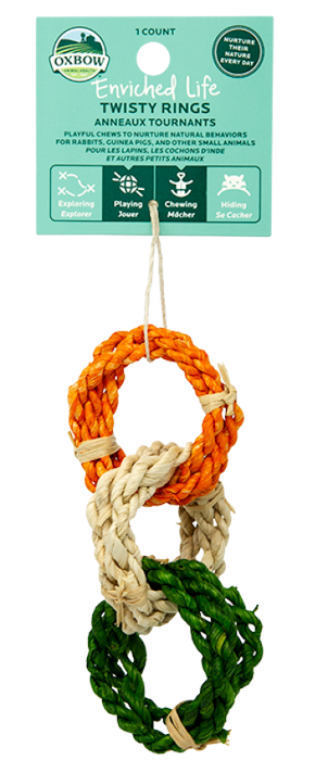 Oxbow Small Animal Enrichment Chews Twisty Rings Toy