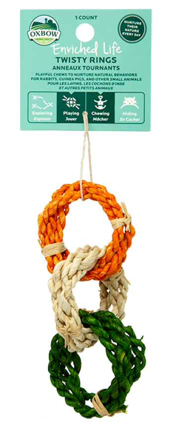 Oxbow Small Animal Enrichment Chews Twisty Rings Toy
