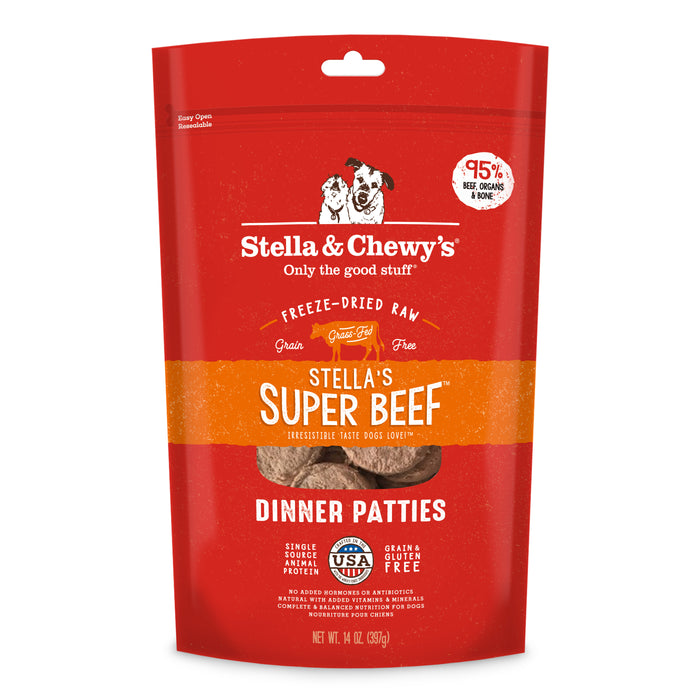 Stella & Chewy's Dog Freeze Dried Food Dinner Patties Super Beef