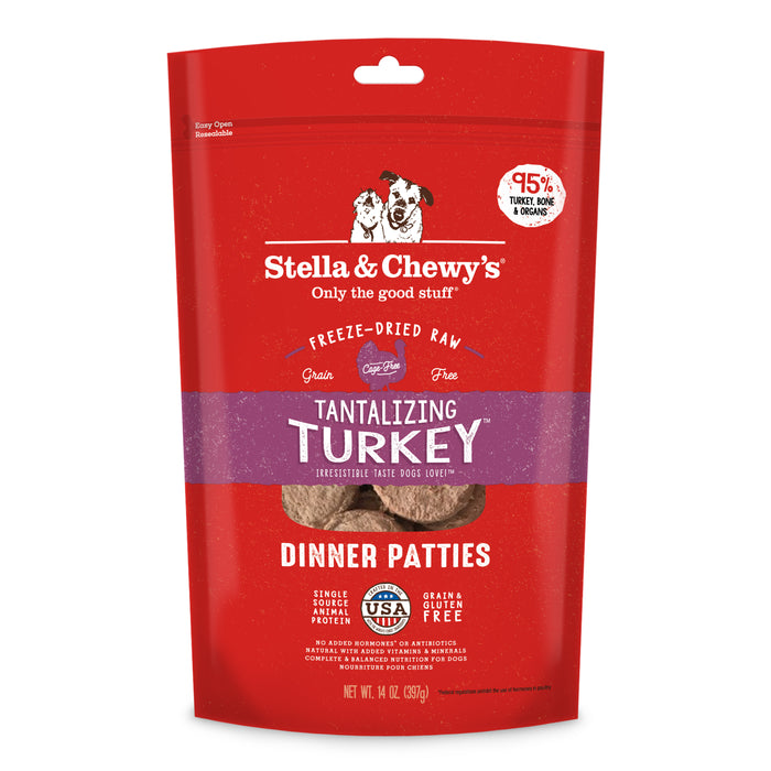 Stella & Chewy's Dog Freeze Dried Food Dinner Patties Tantalizing Turkey