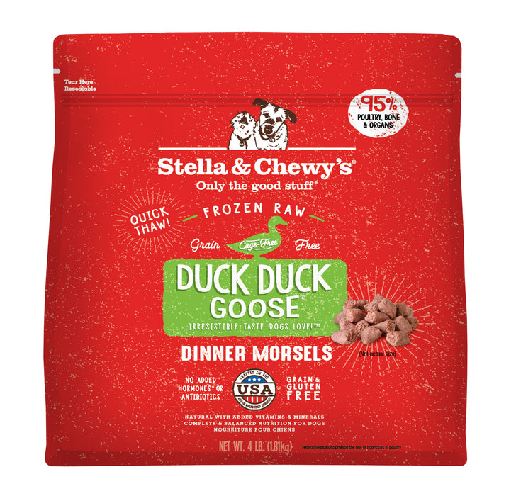 Stella & Chewy's Dog Frozen Raw Food Dinner Morsels Duck, Duck, Goose