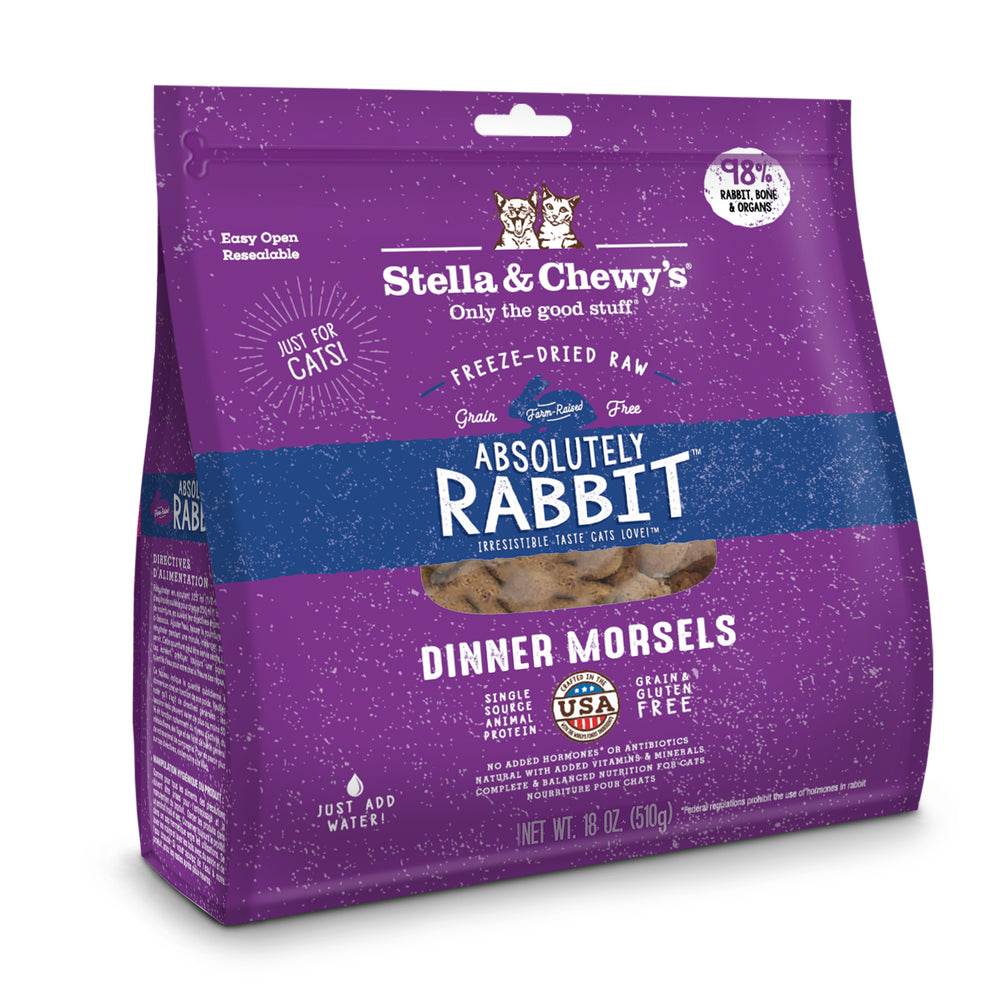 Stella & Chewy's Cat Freeze Dried Food Dinner Morsels Absolutely Rabbit