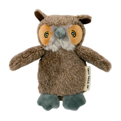 Tall Tails Dog Plush Squeaker Toy Owl 5"