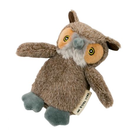 Tall Tails Dog Plush Squeaker Toy Owl 5"
