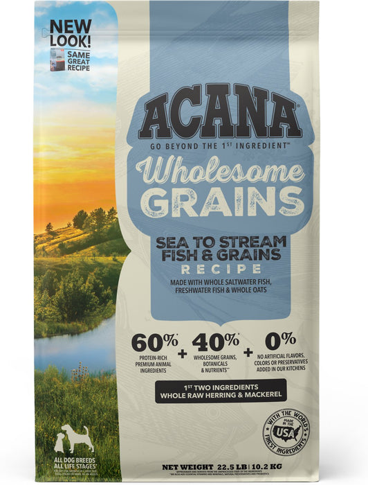 Acana 60% Wholesome Grains Dog Dry Food Sea to Stream Fish