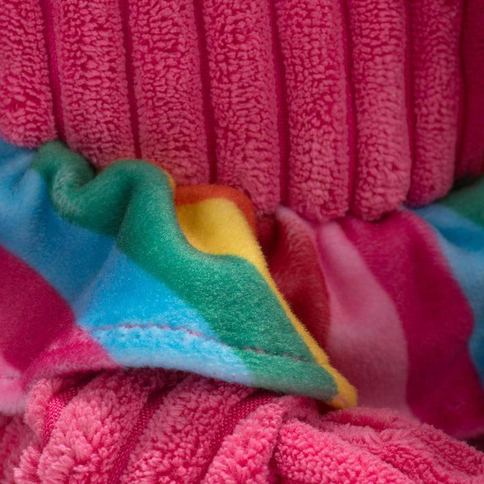 HuggleHounds Knottie Rainbow Elephant Large Dog Toy