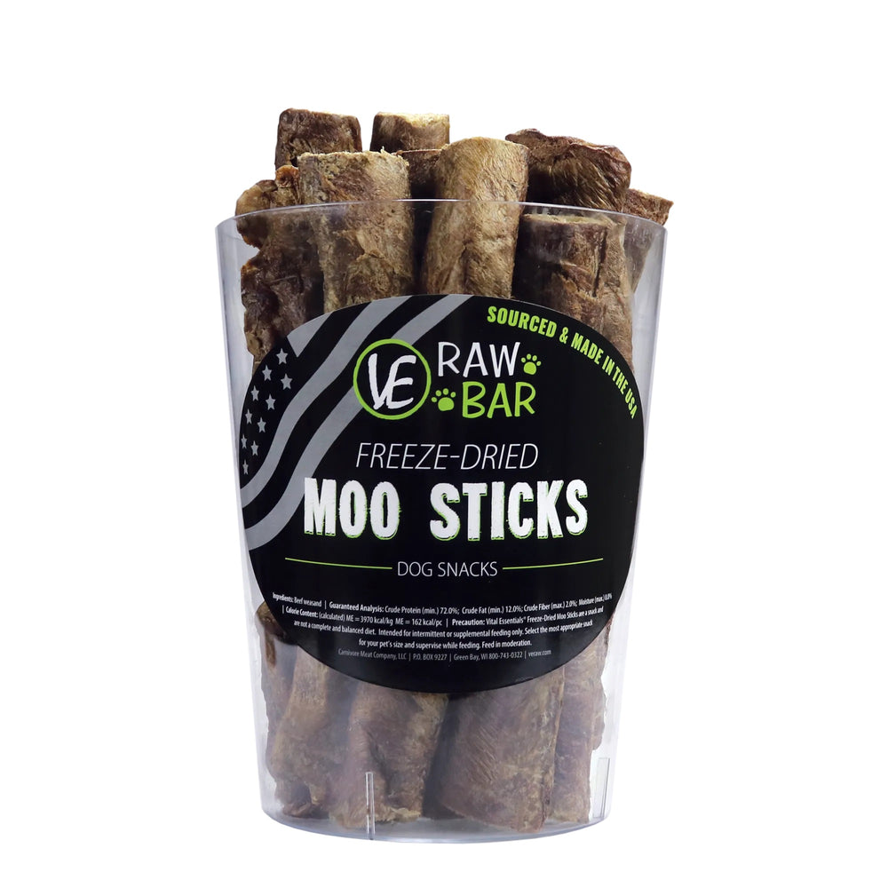 Vital Essentials Dog Freeze Dried Raw Bar Moo Sticks