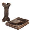 HuggleHounds HuggleLuxx Throw & Bone Gift Set Large Faux Mink