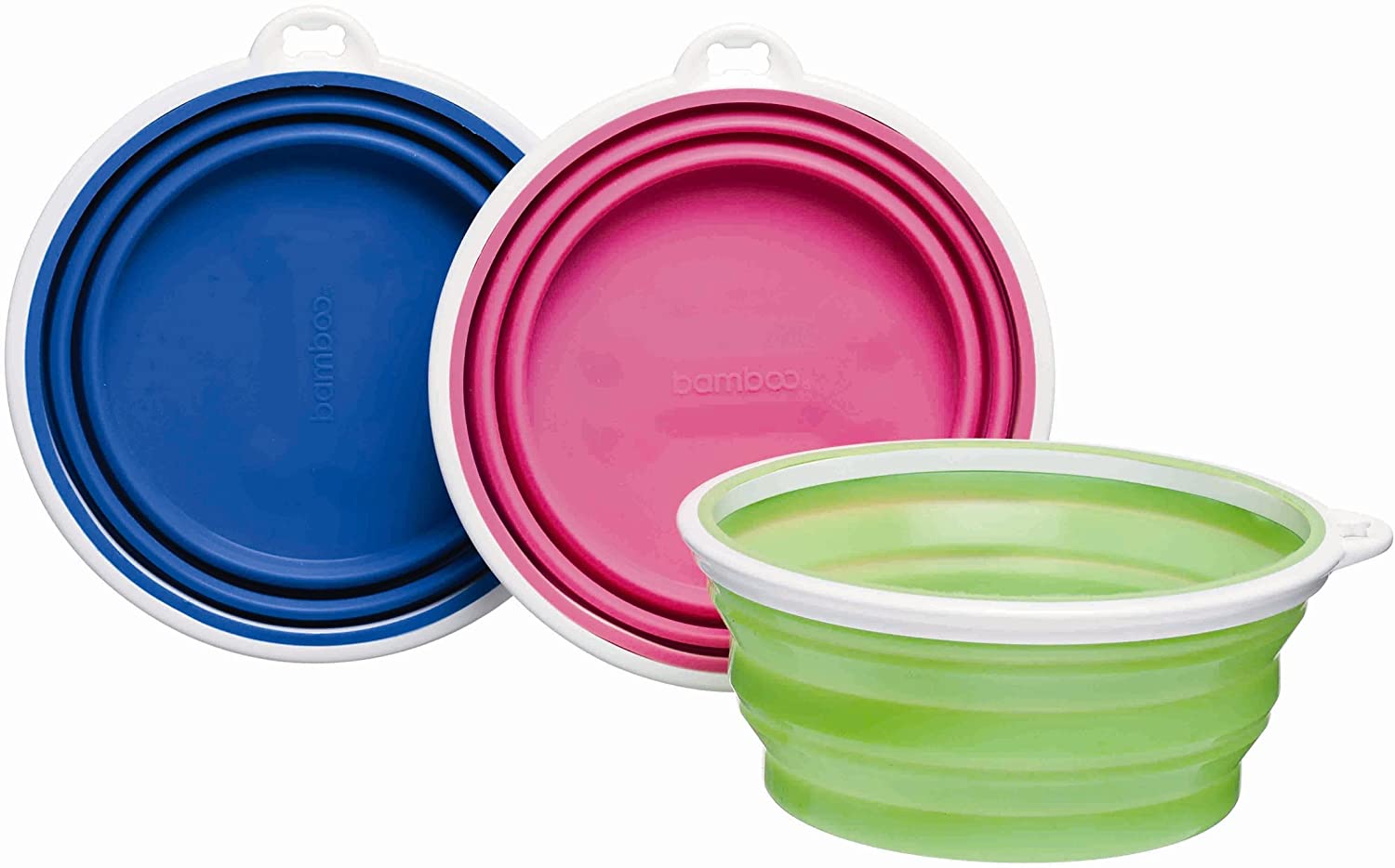 Bamboo Silicone Collapsible Travel Bowl Assorted Colors