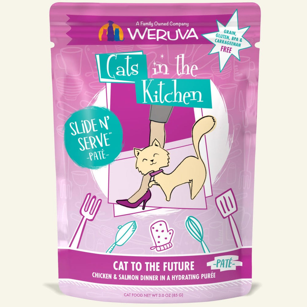 Weruva Cats in the Kitchen Slide N' Serve Pate Grain Free Wet Food Cat to the Future Chicken & Salmon