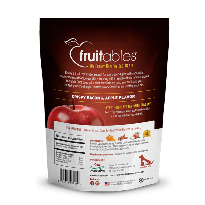Fruitables Crunchy Dog Treat Bacon & Apple