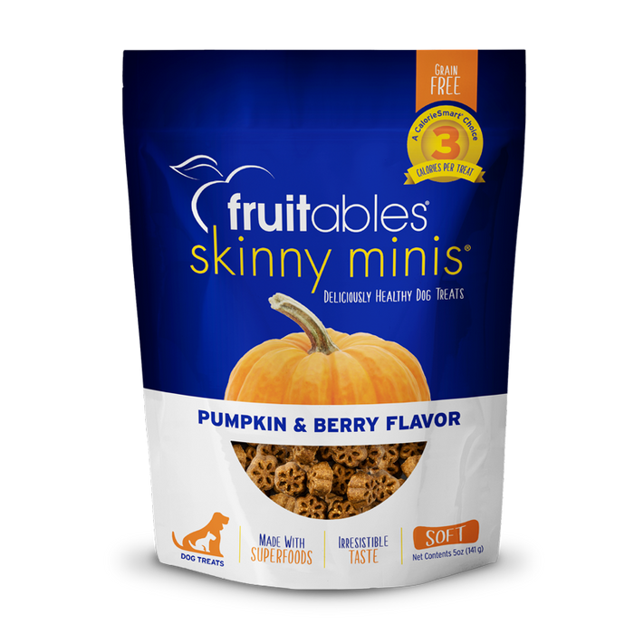 Fruitables Skinny Minis Chewy Dog Treats Pumpkin Berry