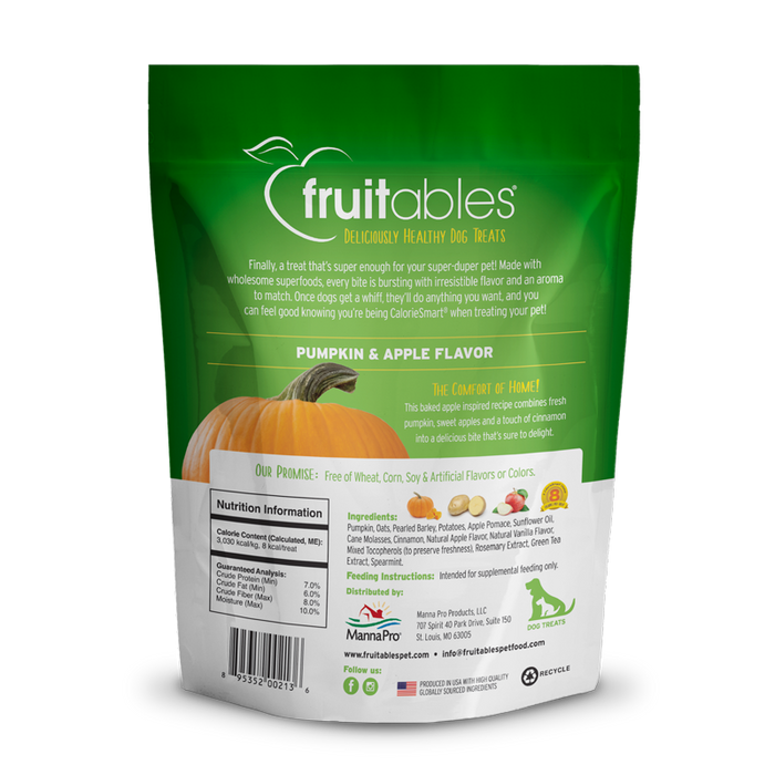 Fruitables Crunchy Dog Treat Pumpkin Apple