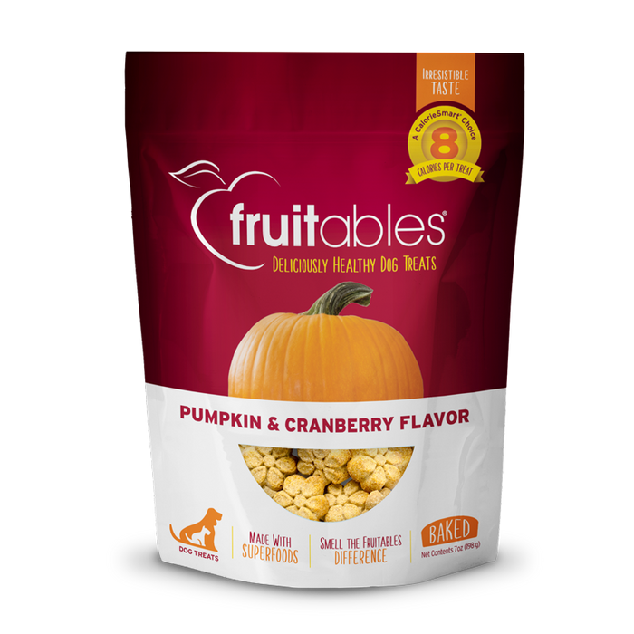 Fruitables Crunchy Dog Treat Pumpkin Cranberry