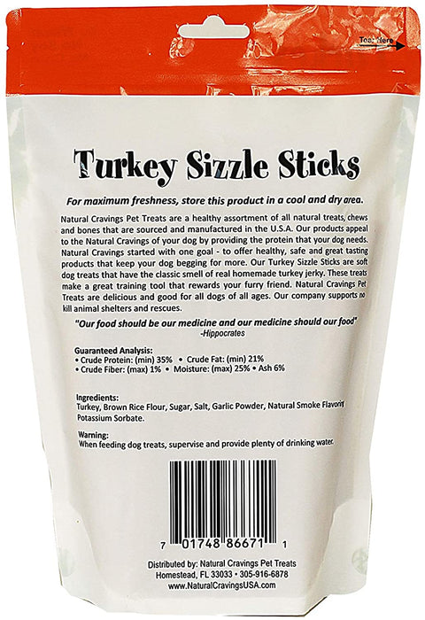 Natural Craving Sizzle Sticks Dog Jerky Treats Turkey