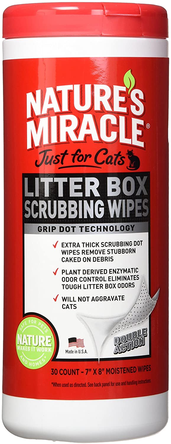 Nature's Miracle Just for Cats Litter Box Wipes - 30 Count