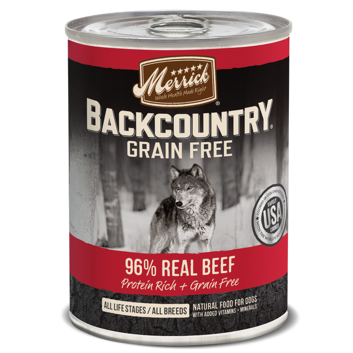 Merrick Backcountry Grain Free Dog Can Food 96% Real Beef