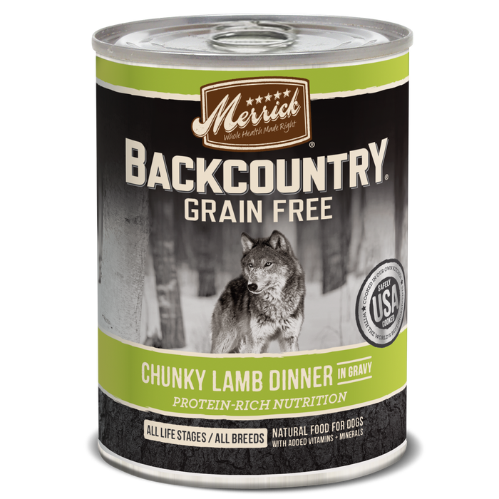 Merrick Backcountry Grain Free Dog Can Food Chunky Lamb Dinner
