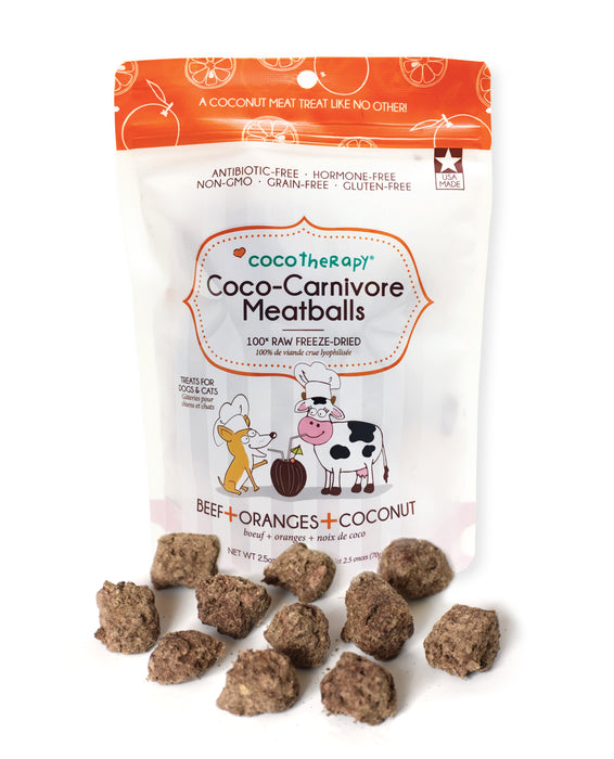 Coco Therapy Meatballs Treats Beef Orange Coconut