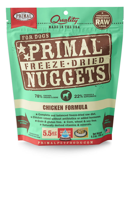 Primal Dog Freeze Dried Food Nuggets Chicken