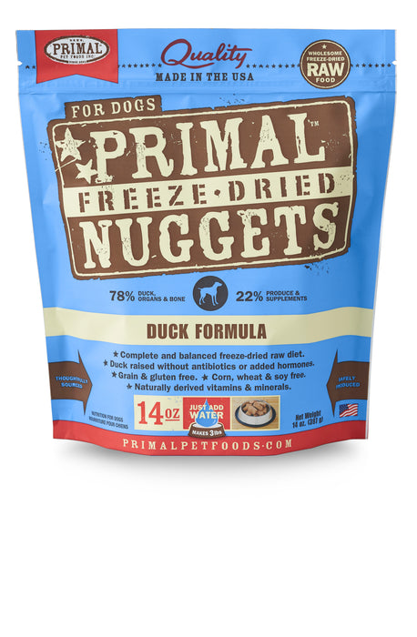 Primal Dog Freeze Dried Food Nuggets Duck