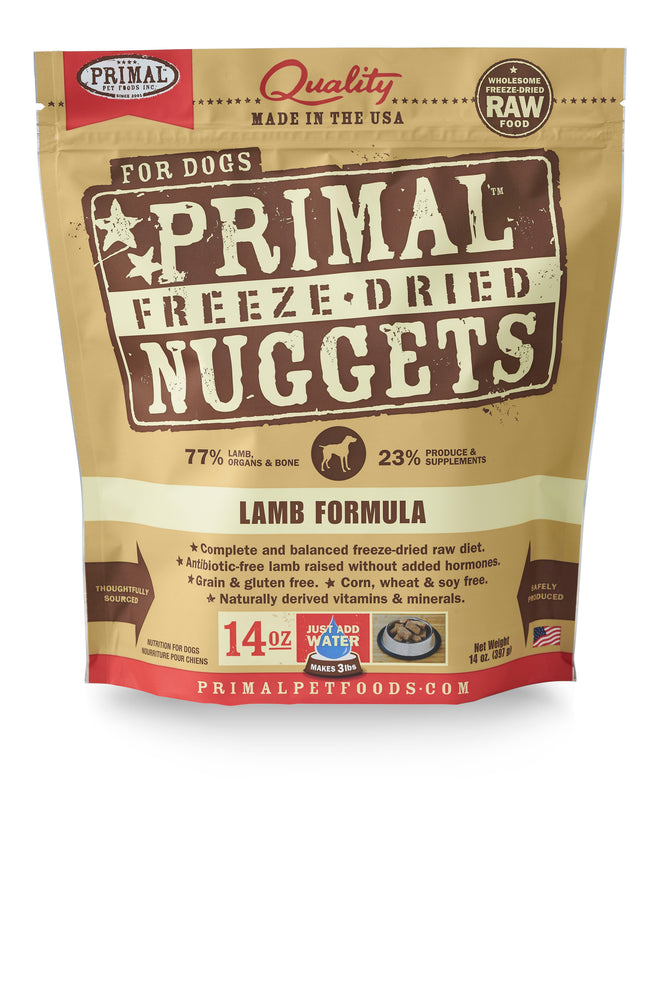Primal Dog Freeze Dried Food Nuggets Lamb