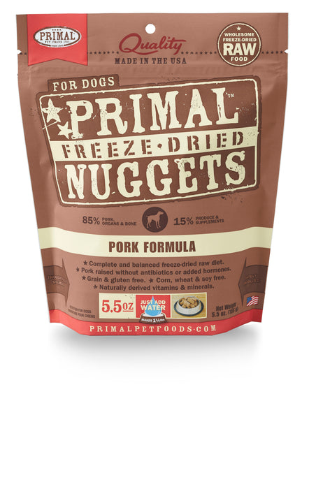 Primal Dog Freeze Dried Food Nuggets Pork