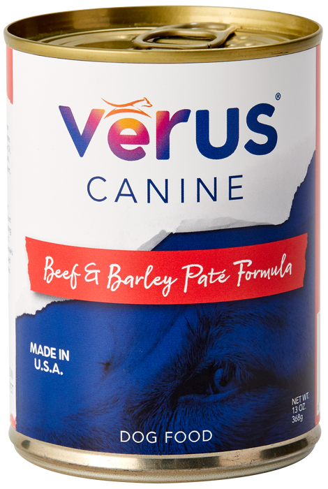 Verus Dog Grains Can Food Beef & Barley Pate 13oz, case of 12