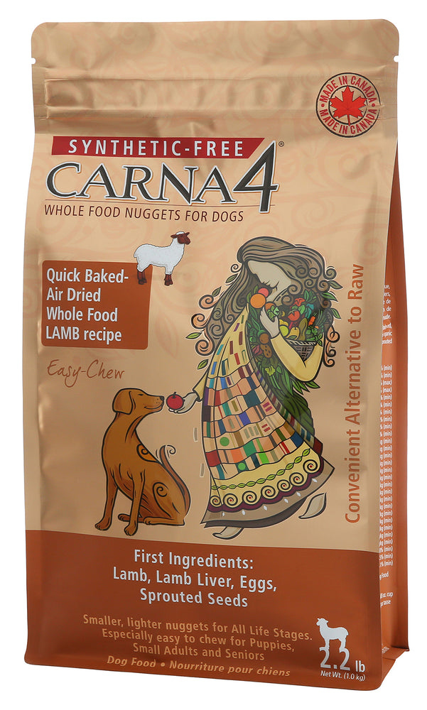 Carna4 Synthetic-Free Grains Dog Dry Food Easy-Chew Lamb