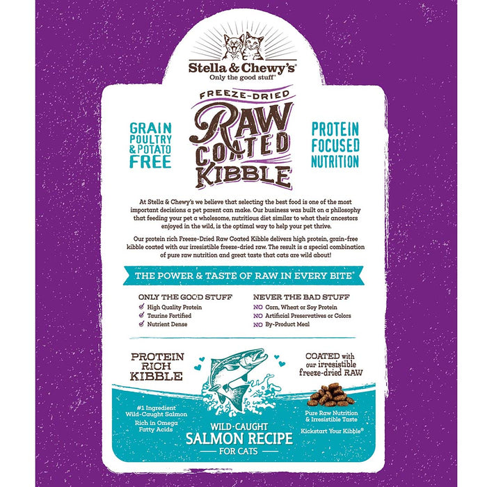 Stella & Chewy's Raw Coated Grain Free Cat Dry Food Wild-Caught Salmon