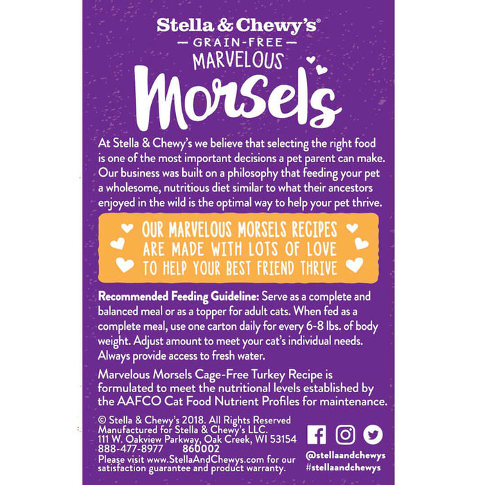 Stella & Chewy's Marvelous Morsels Cat Wet Food Cage-Free Turkey