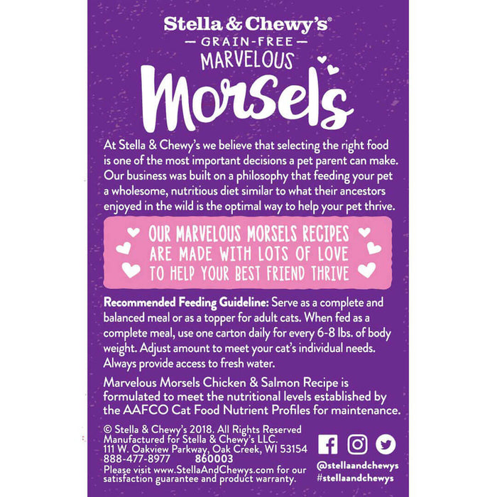 Stella & Chewy's Marvelous Morsels Cat Wet Food Chicken & Salmon