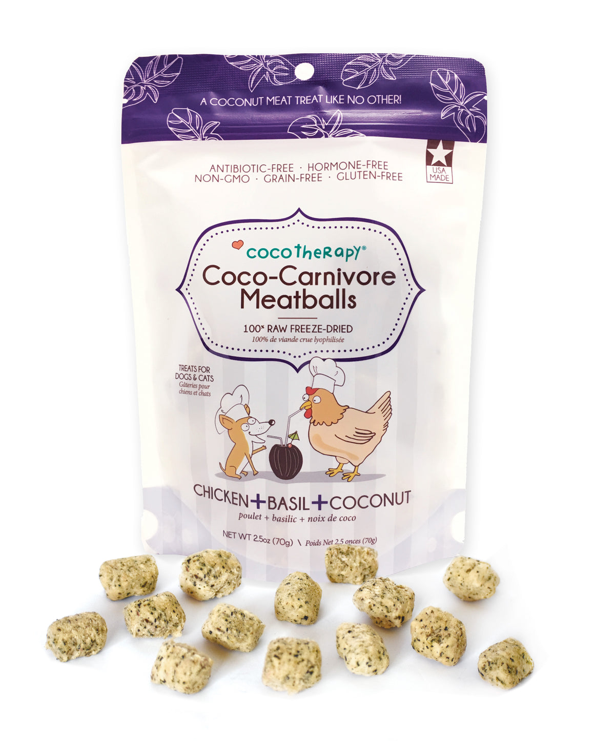 Coco Therapy Meatballs Treats Chicken Basil Coconut On Sale At NJ