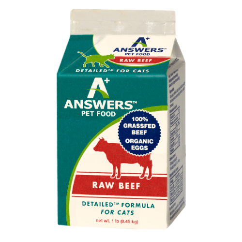 Answers Detailed Cat Frozen Raw Food Beef
