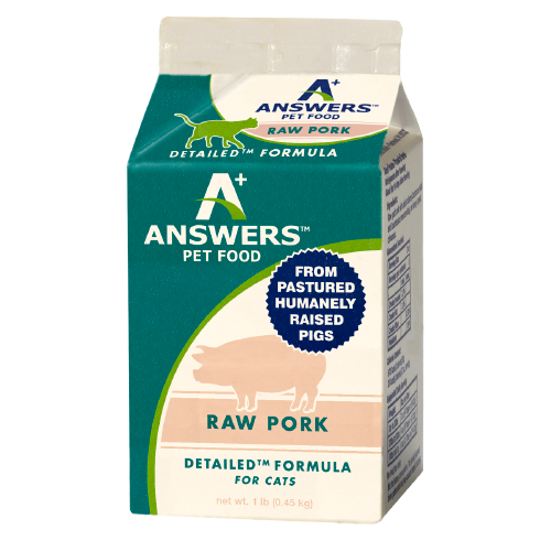 Answers Detailed Cat Frozen Raw Food Pork