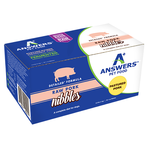 Answers Detailed Dog Frozen Raw Food Nibbles Pork
