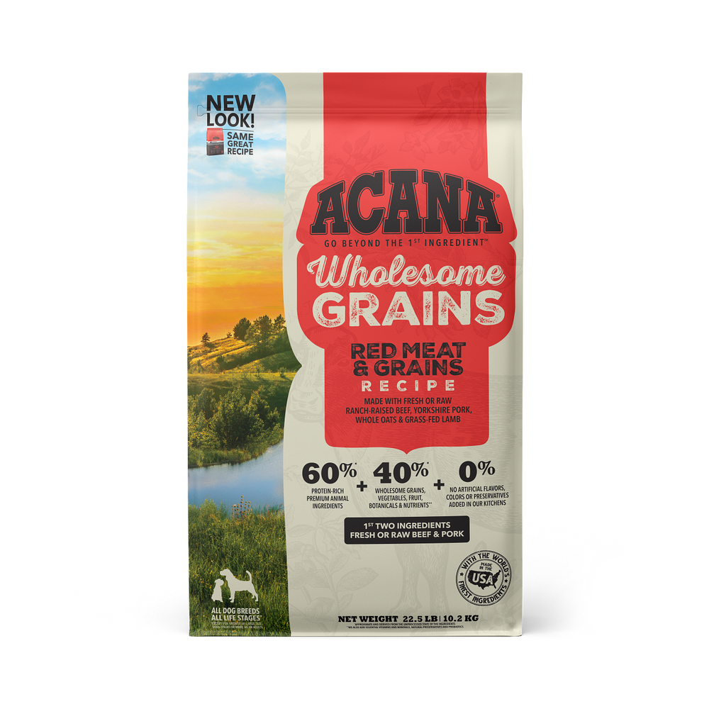 Acana 60% Wholesome Grains Dog Dry Food Red Meat