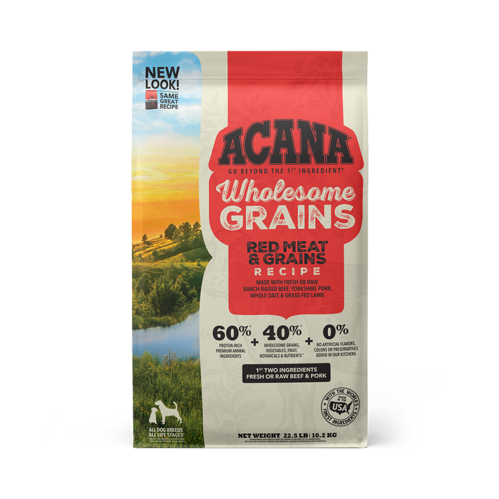 Acana 60% Wholesome Grains Dog Dry Food Red Meat