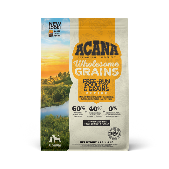 Acana 60% Wholesome Grains Dog Dry Food Free-Run Poultry