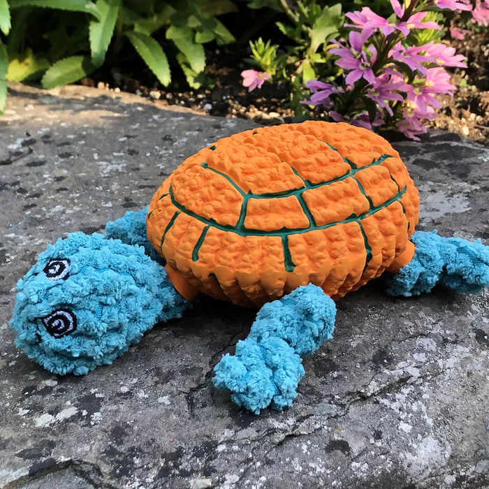 HuggleHounds Huggle-Fusion Dog Toy Orange Dude Turtle