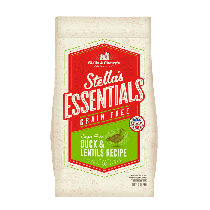 Stella & Chewy's Essential Grain Free Dog Dry Food Cage-Free Duck & Lentil