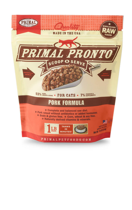 Primal Cat Frozen Raw Food Pronto Bites Pork
