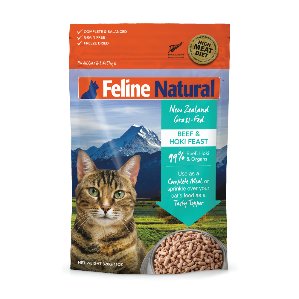 Feline Natural Cat Freeze Dried Food Beef & Hoki