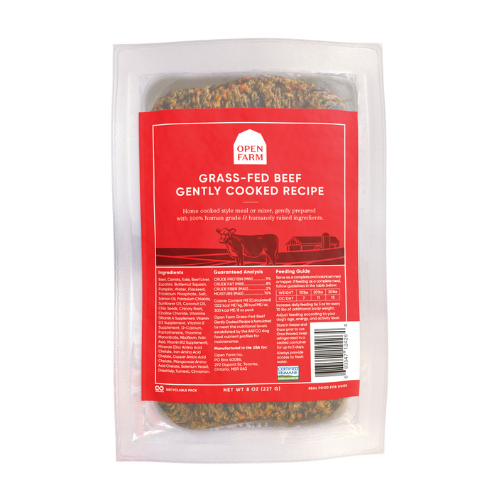 Open Farm Dog Frozen Gently Cooked Food Beef