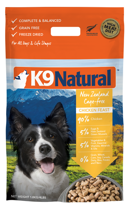 K9 Natural Dog Freeze Dried Food Chicken Feast
