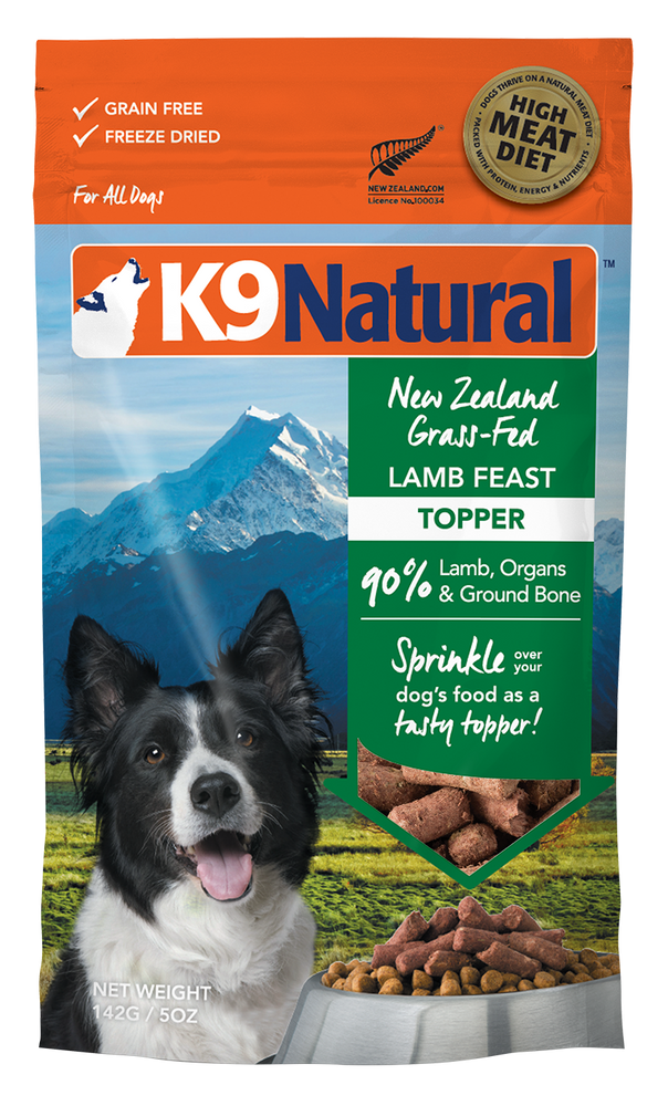 K9 Natural Dog Freeze Dried Food Lamb Topper, 5oz