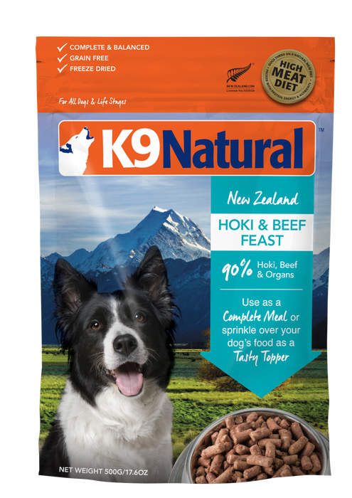 K9 Natural Dog Freeze Dried Food Hoki & Beef Feast
