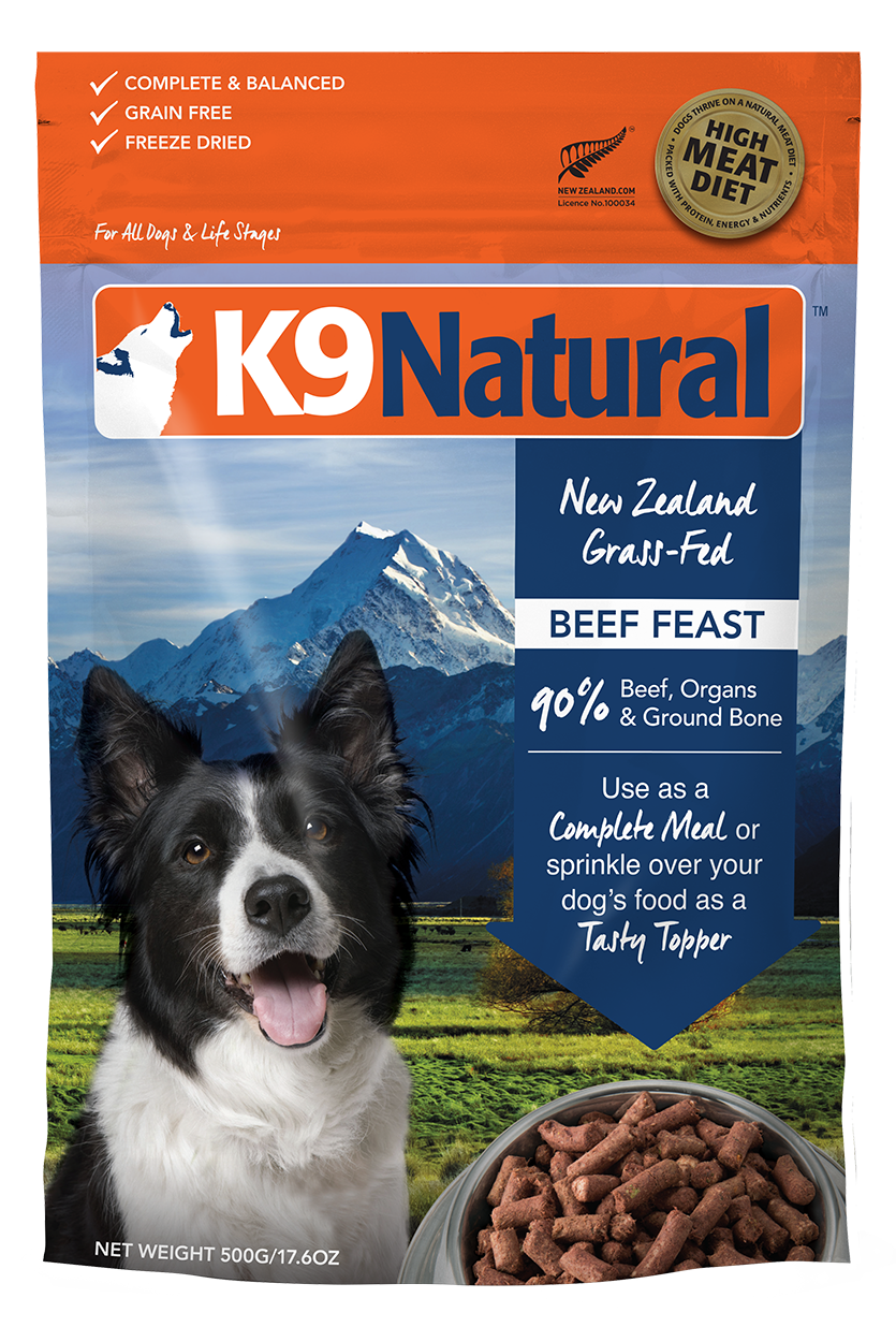 ドッグフード k9 NAURAL BEEF FEAST 500g K9 Natural Dog Freeze Dried Food Beef Feast On Sale At NJ