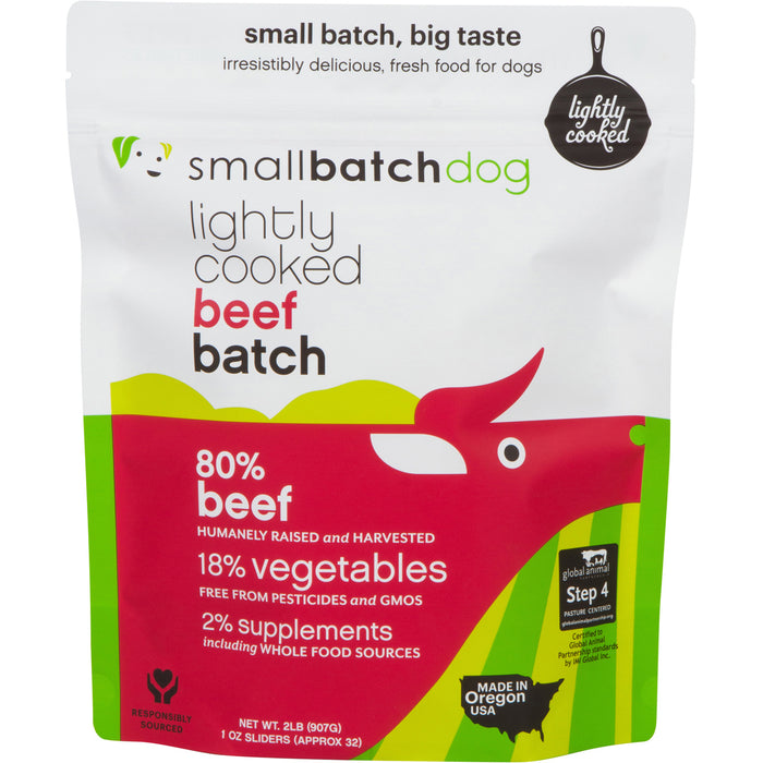 Small Batch Dog Frozen Lightly Cooked Food Beef